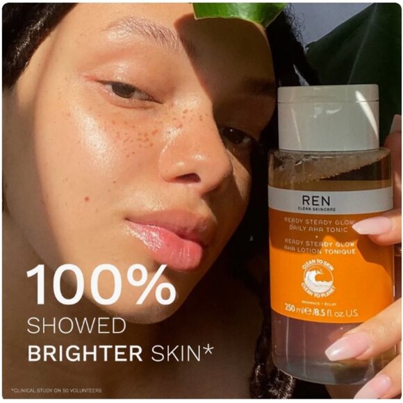 REN Ready Steady Glow Daily Aha Tonic, brighten, smoothen, NEW - Mini 15 ml. - Picture 5 of 12